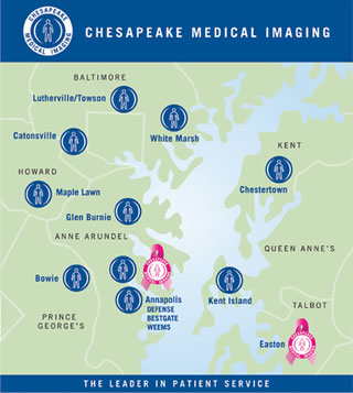 Map with CMI locations marked